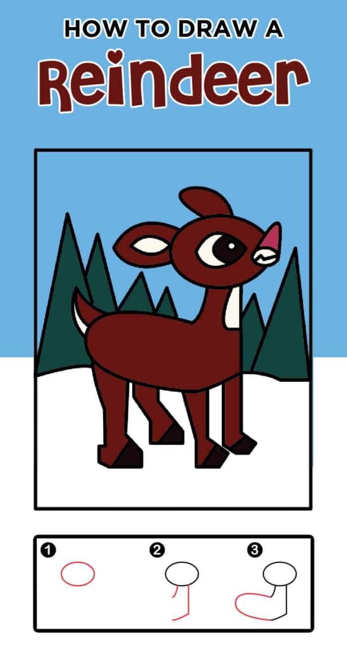 HOW TO DRAW A CHRISTMAS REINDEER - YouTube