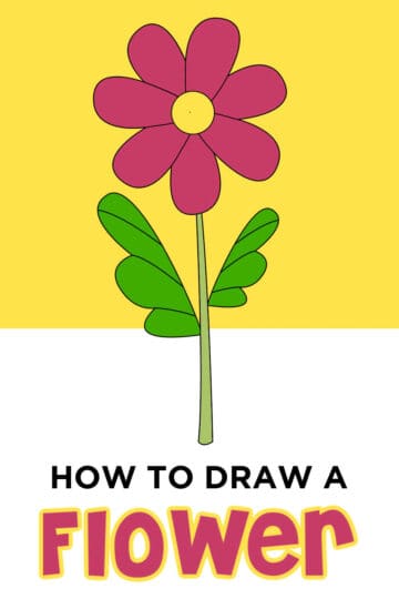 How to Draw a Flower Easy Tutorial - Made with HAPPY
