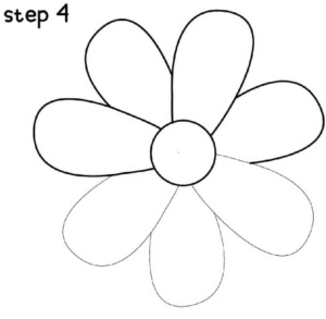 Flower Drawing Step 4
