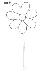 Flower Drawing Step 5