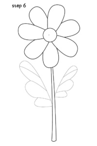 Flower Drawing Step 6