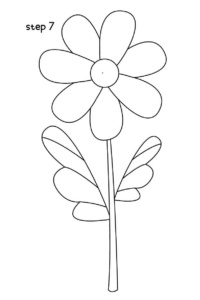 Flower Drawing Step 7