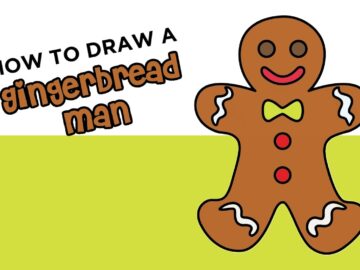 how to draw a gingerbread man