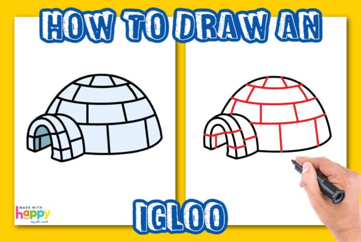 how to draw a igloo