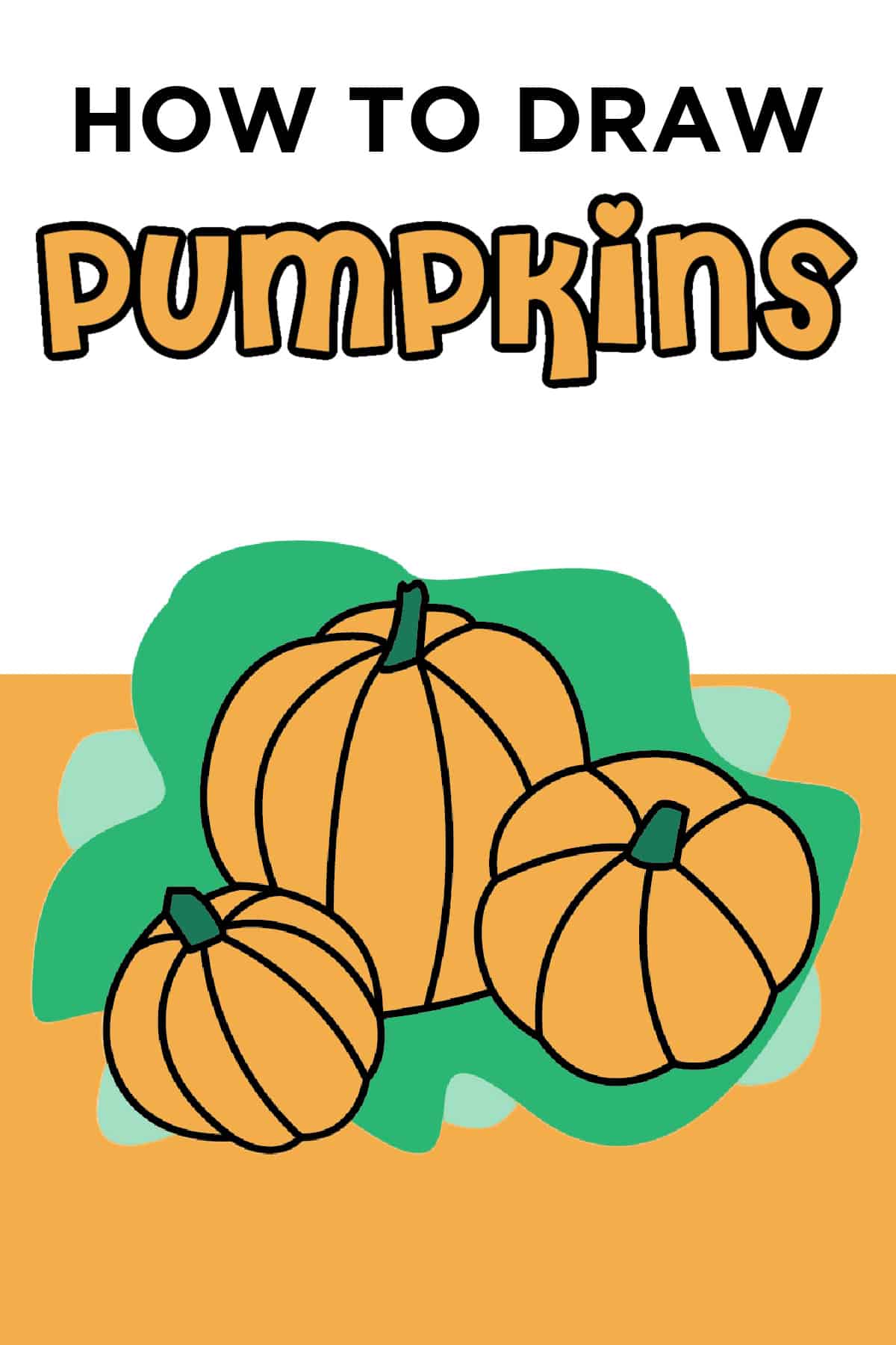 how to draw a pumpkin step by step