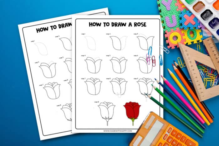 How to Draw a Rose Step by Step