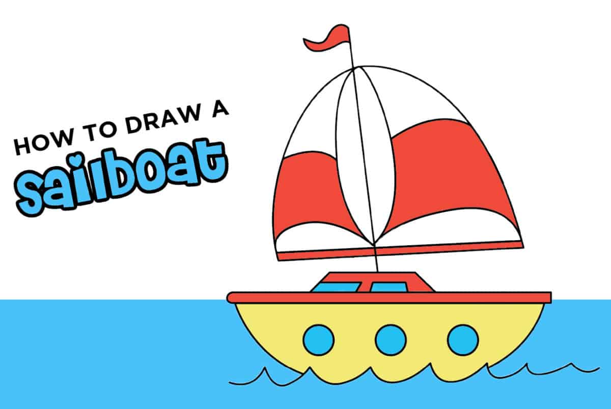 how to draw a sailboat