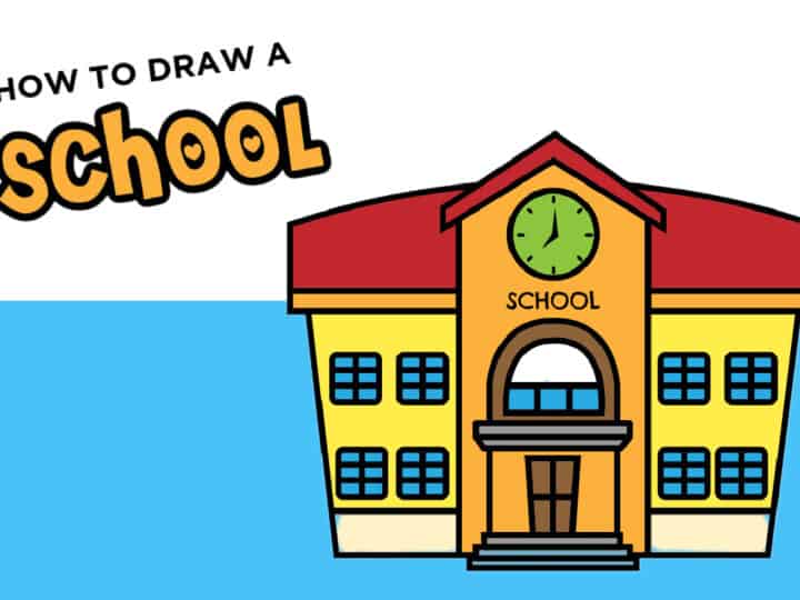 how to draw a school