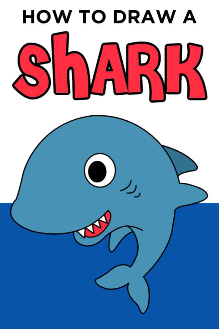 how to draw a shark for kids