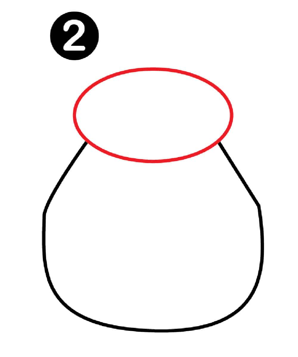 How to Draw a Snowman second Step