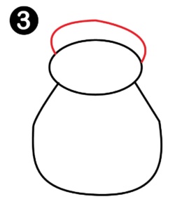 How to Draw a Snowman 3rd Step