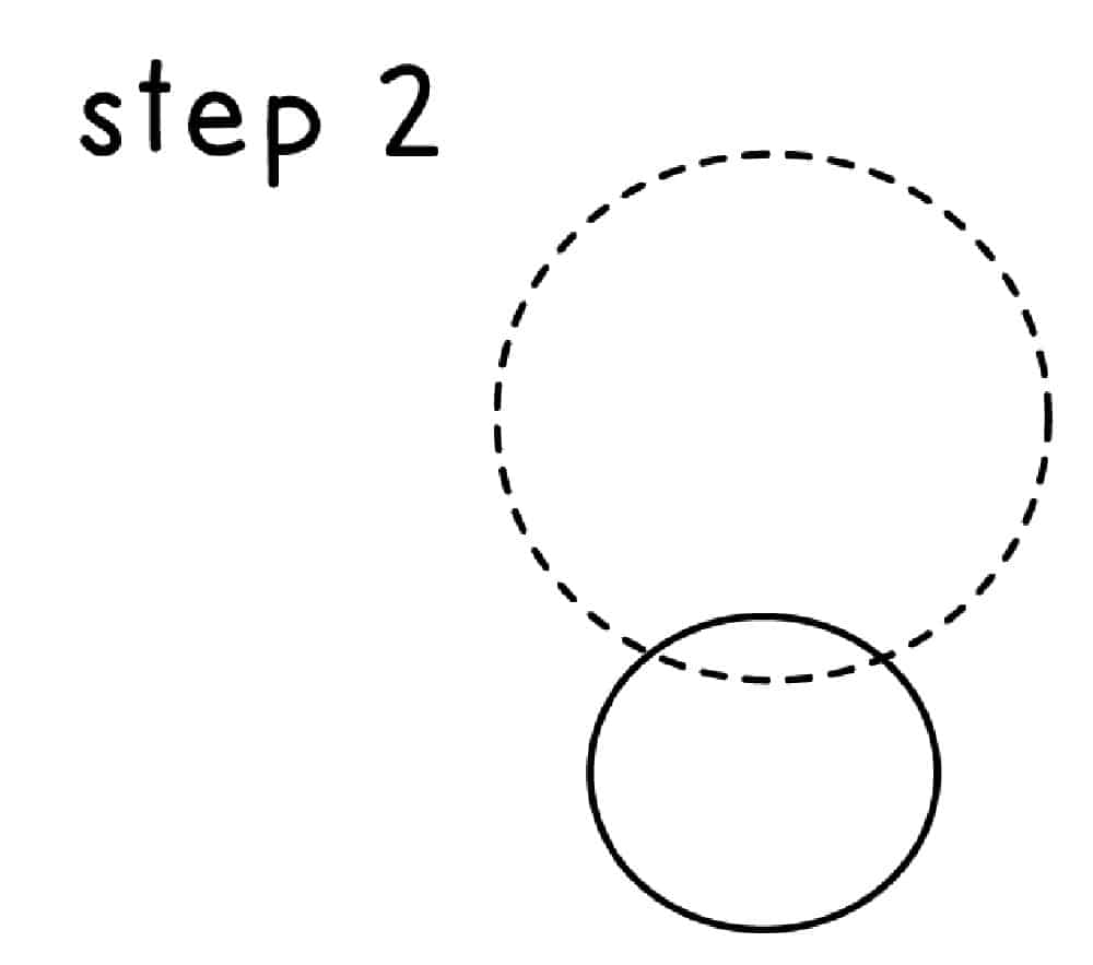step 2 to drawing a spider