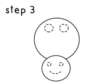 step 3 of how to draw a spider