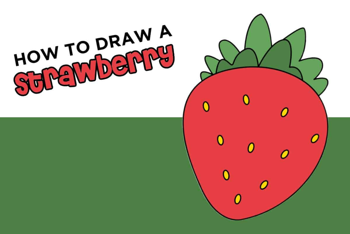 how to draw a strawberry