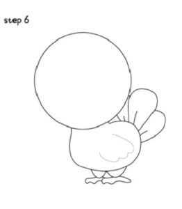 How to draw a turkey step 6