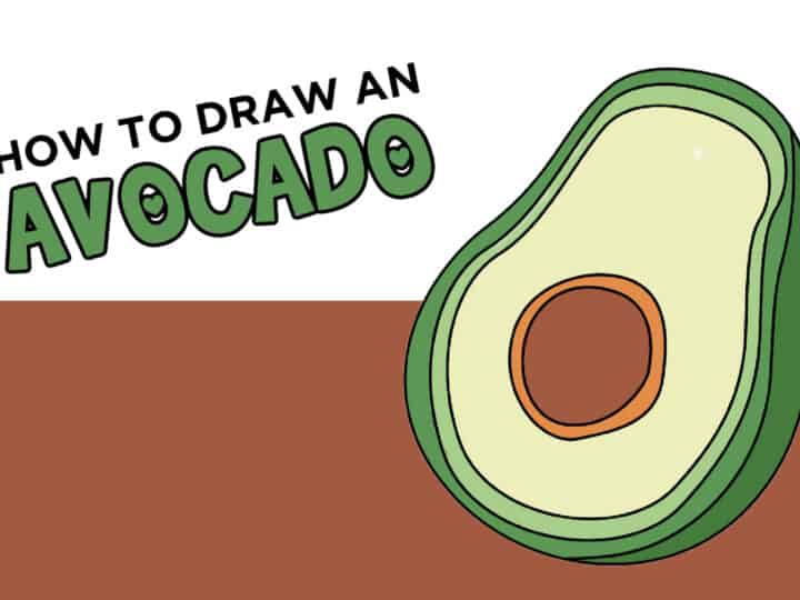 how to draw an avocado