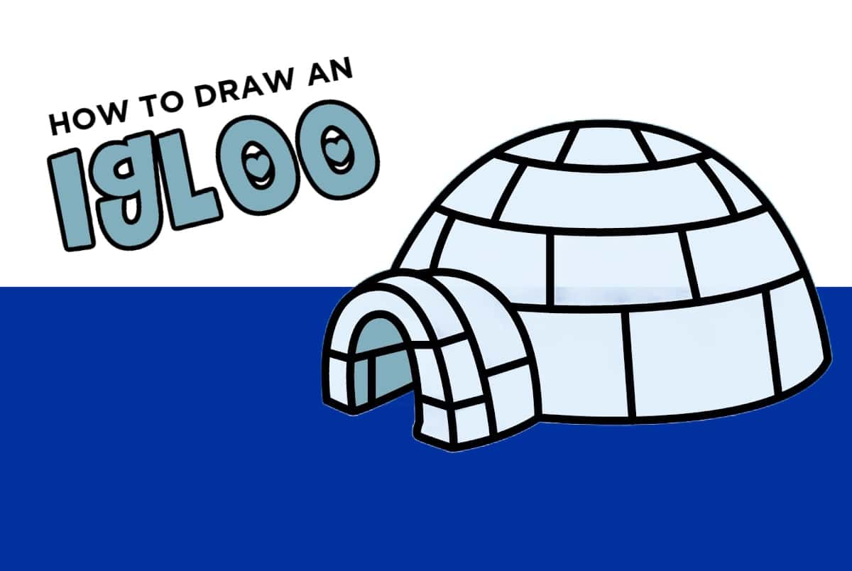 how to draw an igloo