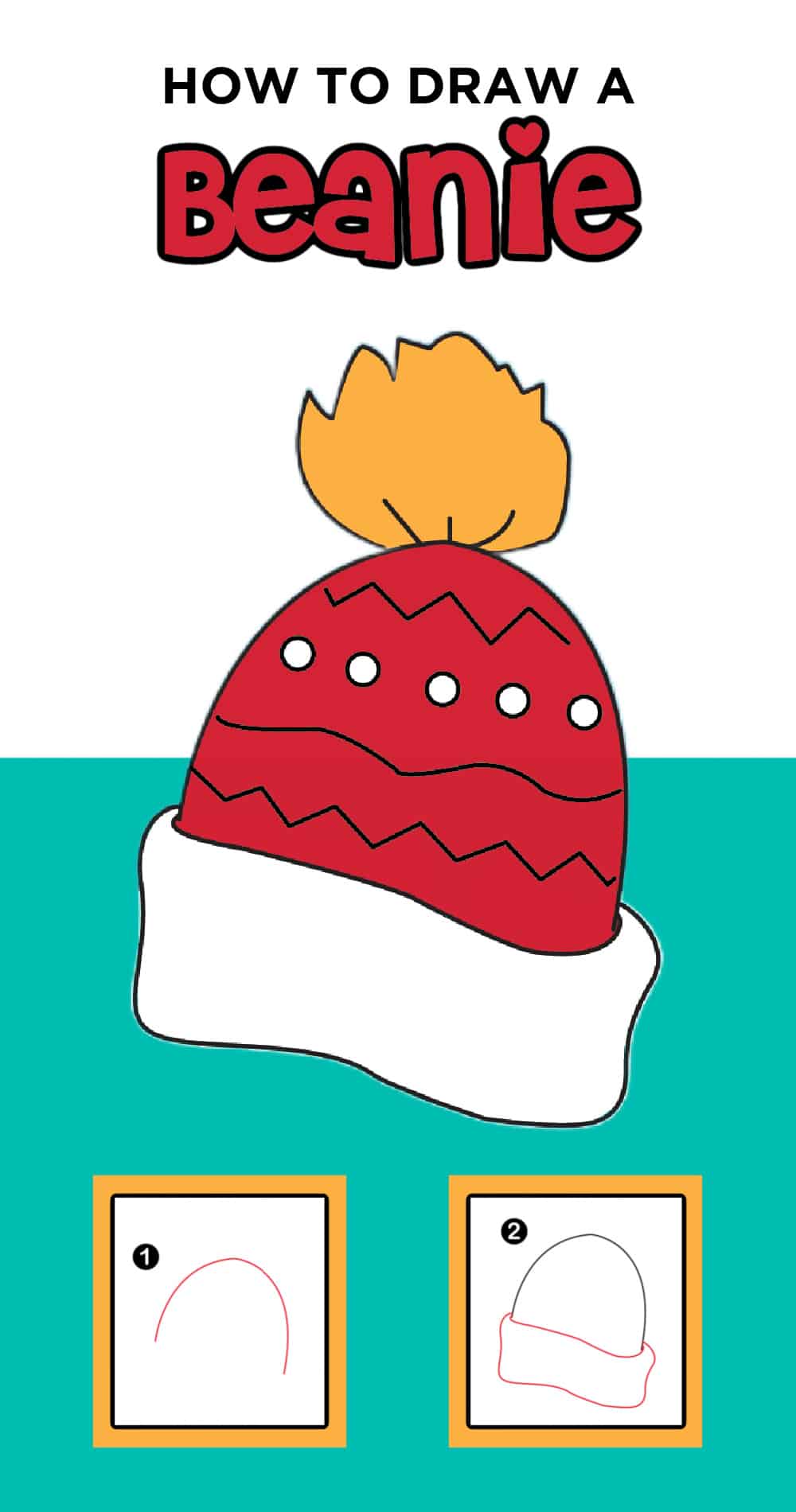 how to draw a beanie