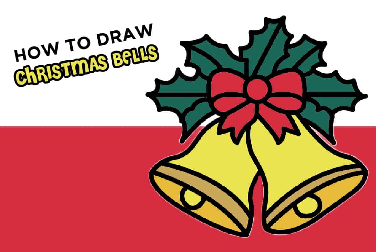 How To Draw Christmas Bell Easy Step-By-Step Tutorial - Made with HAPPY