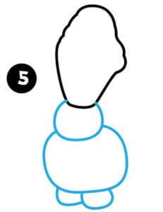 How to Draw Olaf Step5