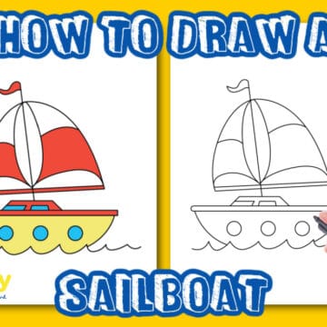 How To Draw a Sailboat - Made with HAPPY