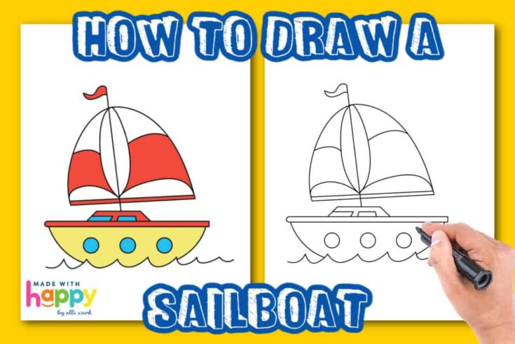 how to draw sailboat