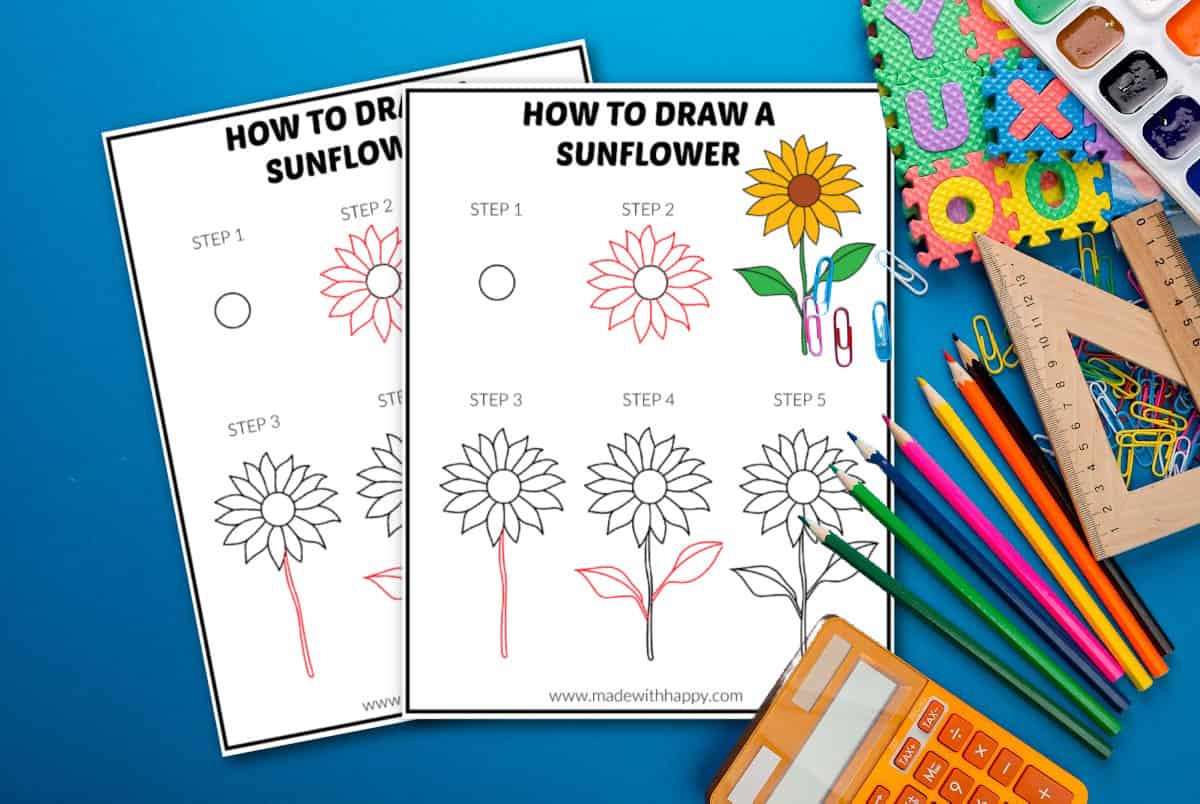 How to Draw the Sunflower