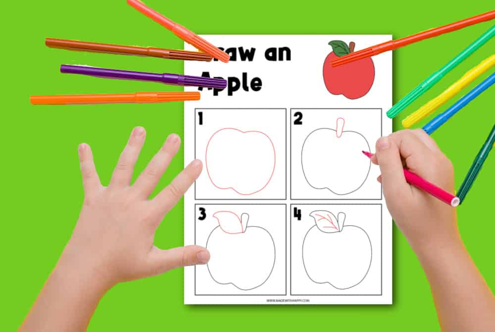 how to drawing apple