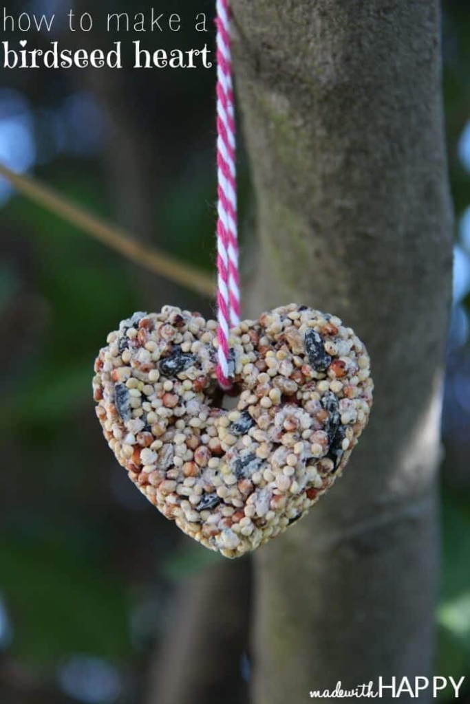 How to make a birdseed heart and free printable valentine. Perfect non-candy valentine that the kids will love to make!