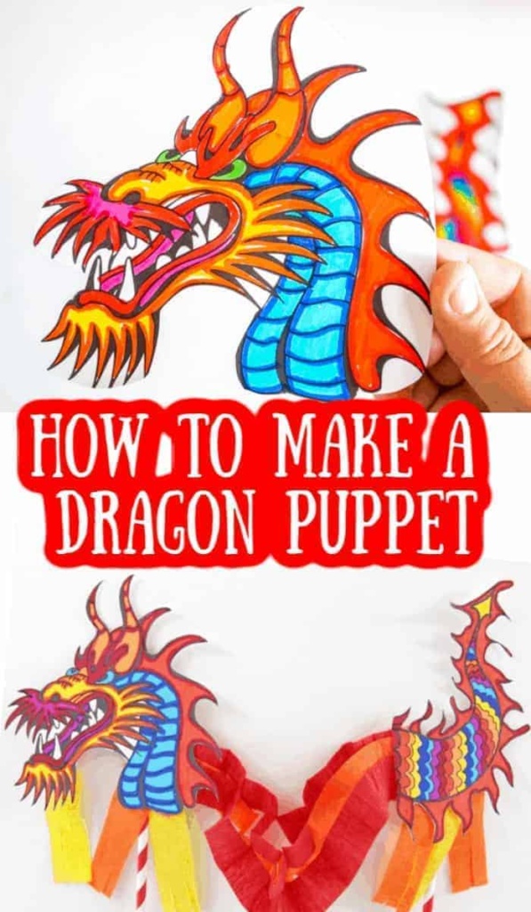 how to make a dragon puppet