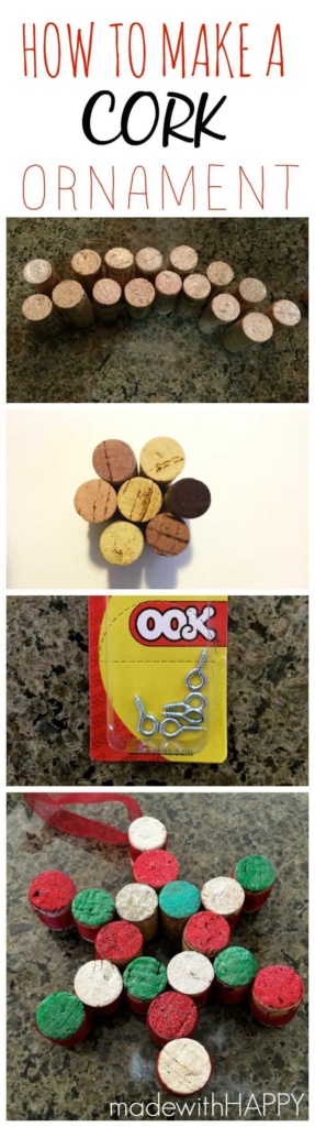 how to make a cork ornament