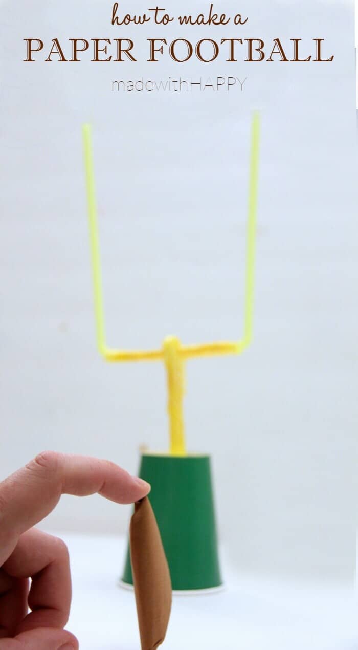 Football Fun with Kids | Football Bingo Printables | Football TIC-TAC-TOE | How to make a paper football | www.madewithHAPPY.com