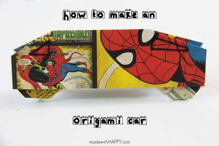 Origami Car Made With Happy