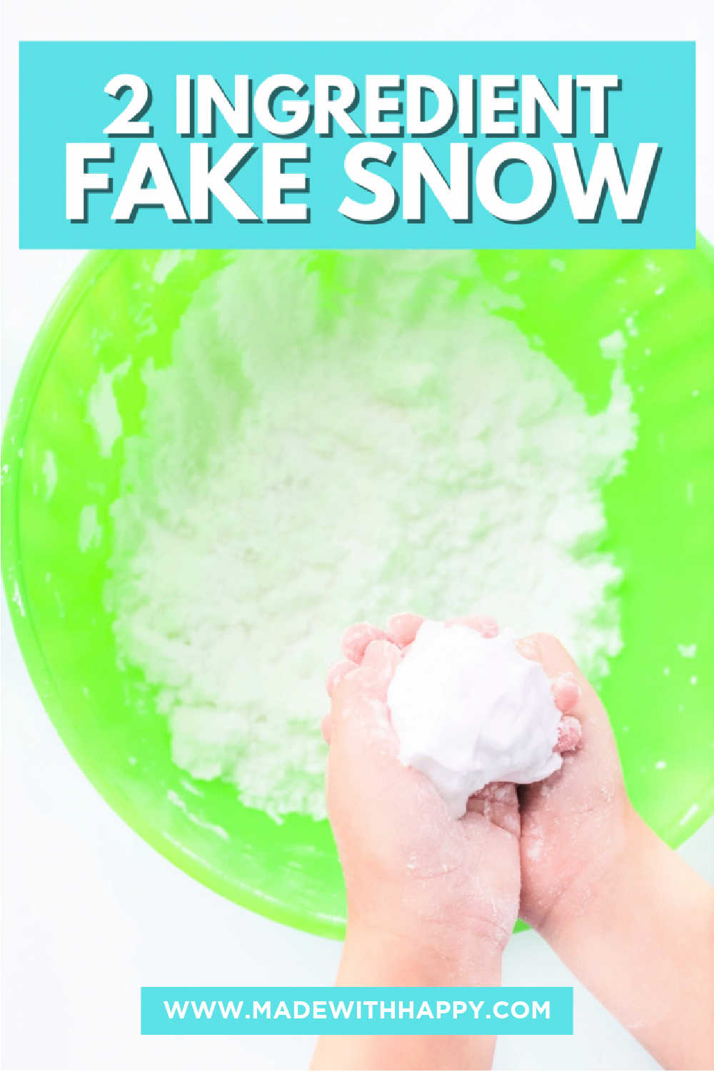 How to Make Snow Paint Using Just Two Ingredients! - Messy Little