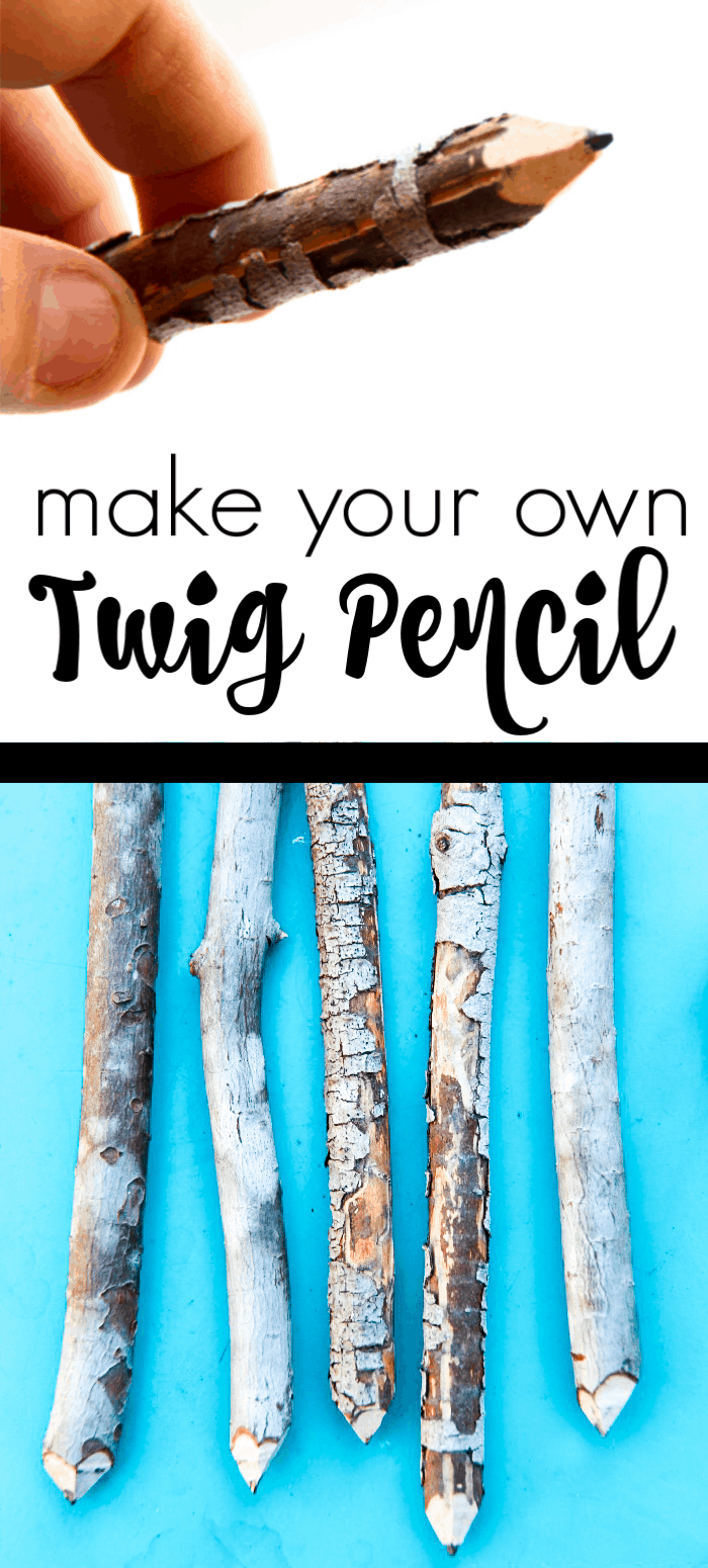 How to make twig pencils | Making pencils out of branches and twigs | DIY Pencils | www.madewithhAPPY.com