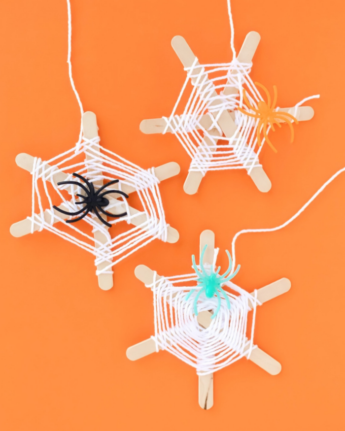 craft stick spider web plastic spider rings