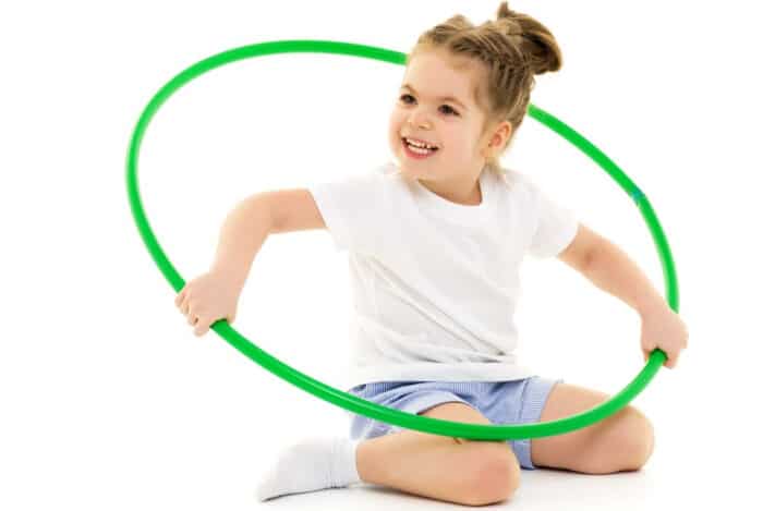 hula hoop and child