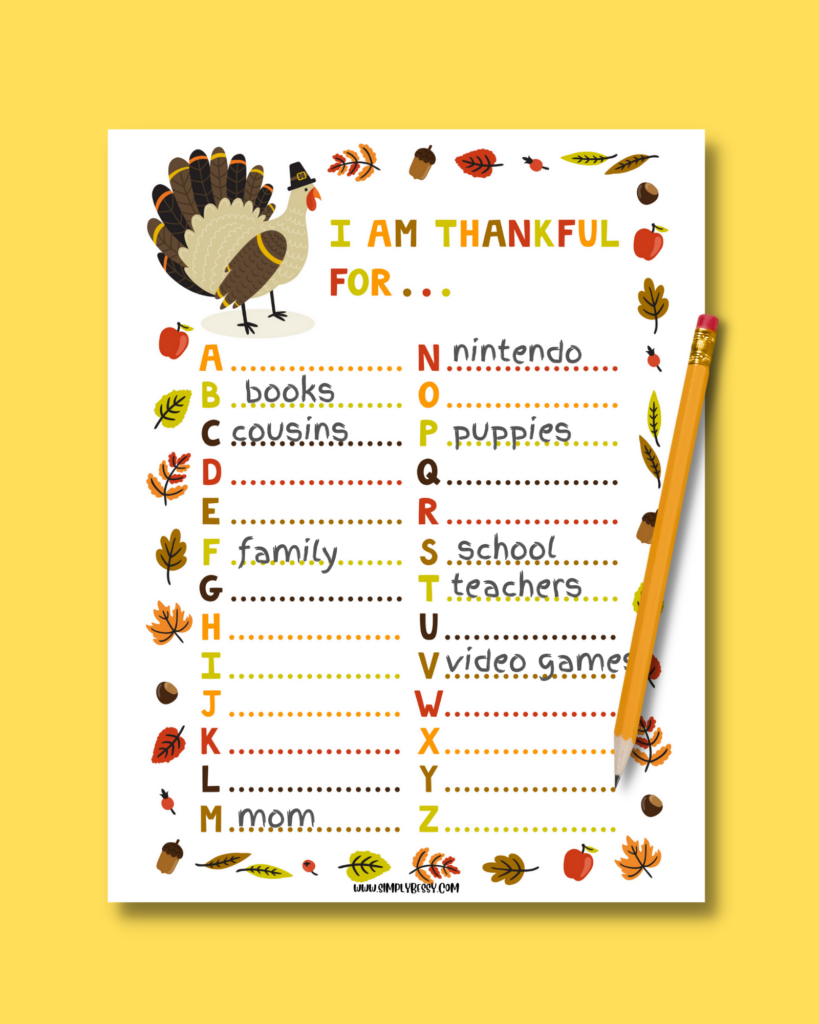 thanksgiving writing i am thankful worksheet free pdf