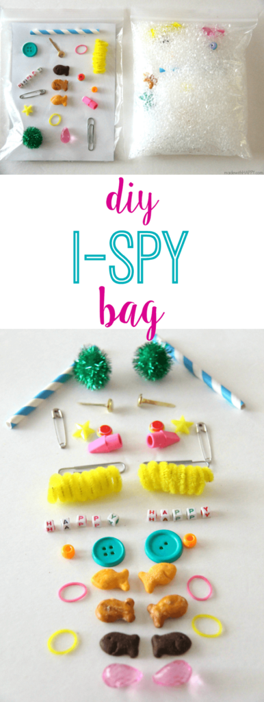 DIY I-Spy Bag | How to make an i-spy bag for your next road trip. | Fun Road trip Activities for kids | Kids Summer Activities | www.madewithhappy.com