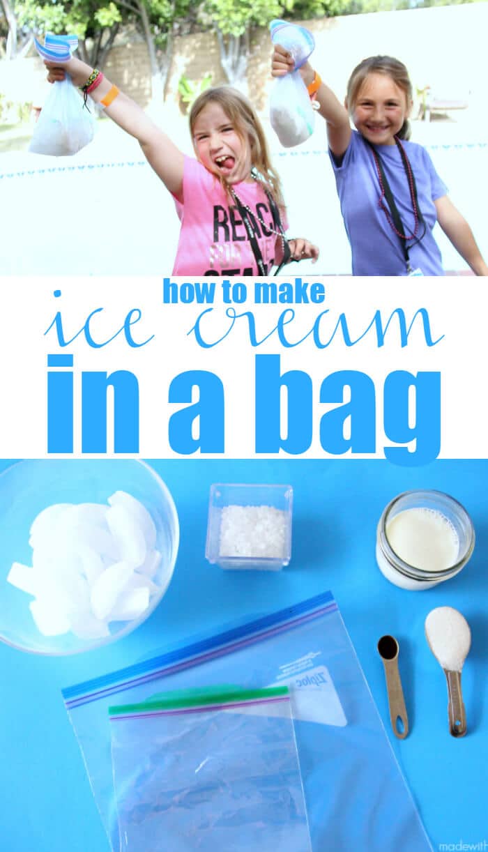 Ice cream in a bag