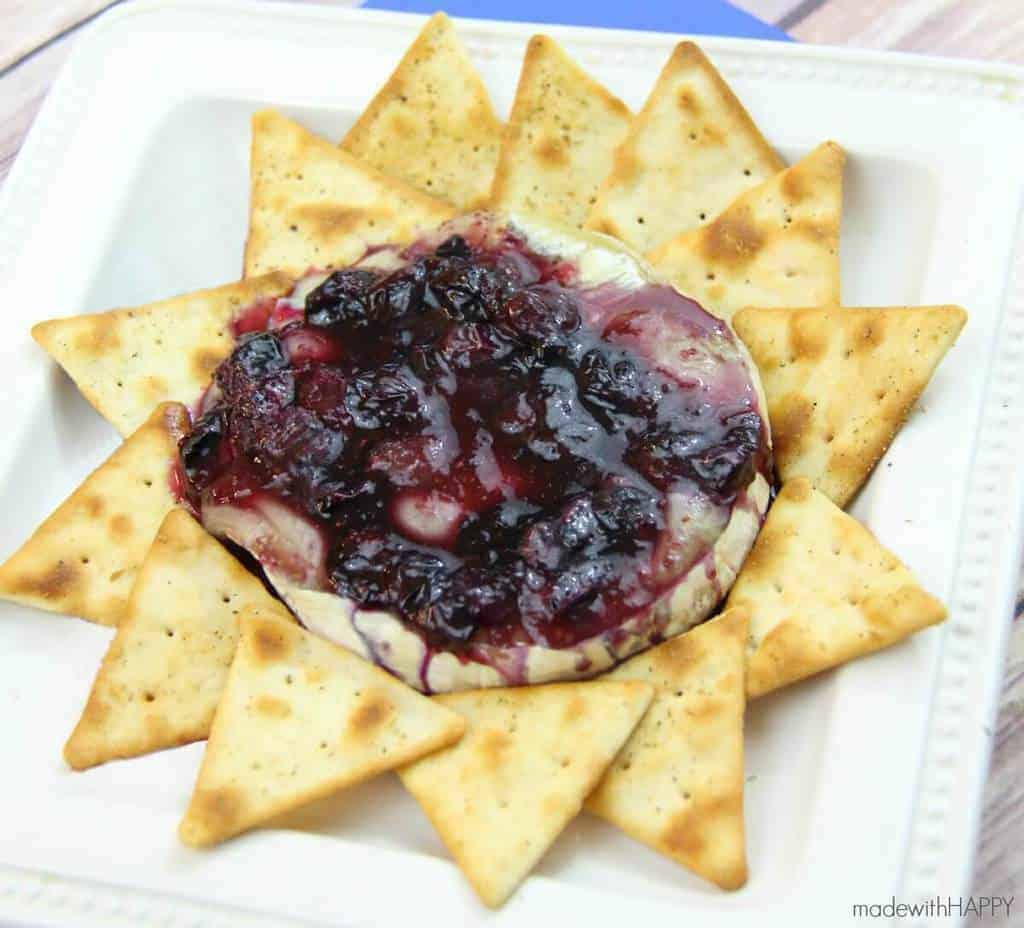 baked blueberry brie