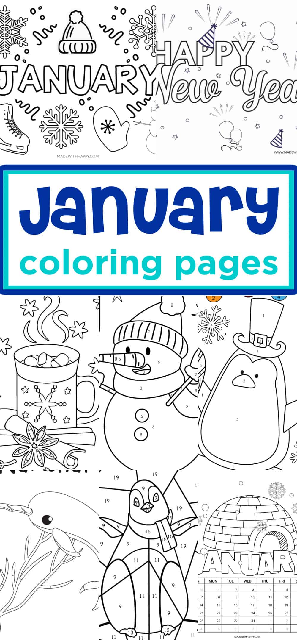 january color pages