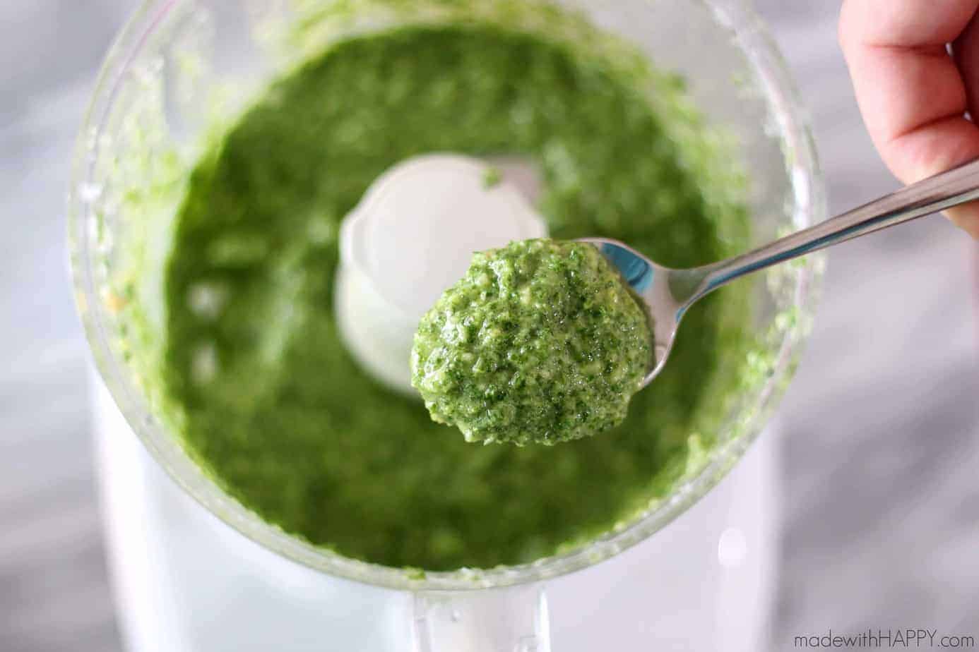 Simple Kale Pesto Made with HAPPY