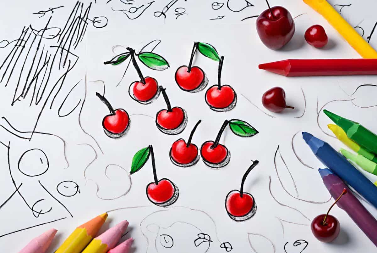 kid cherry drawing