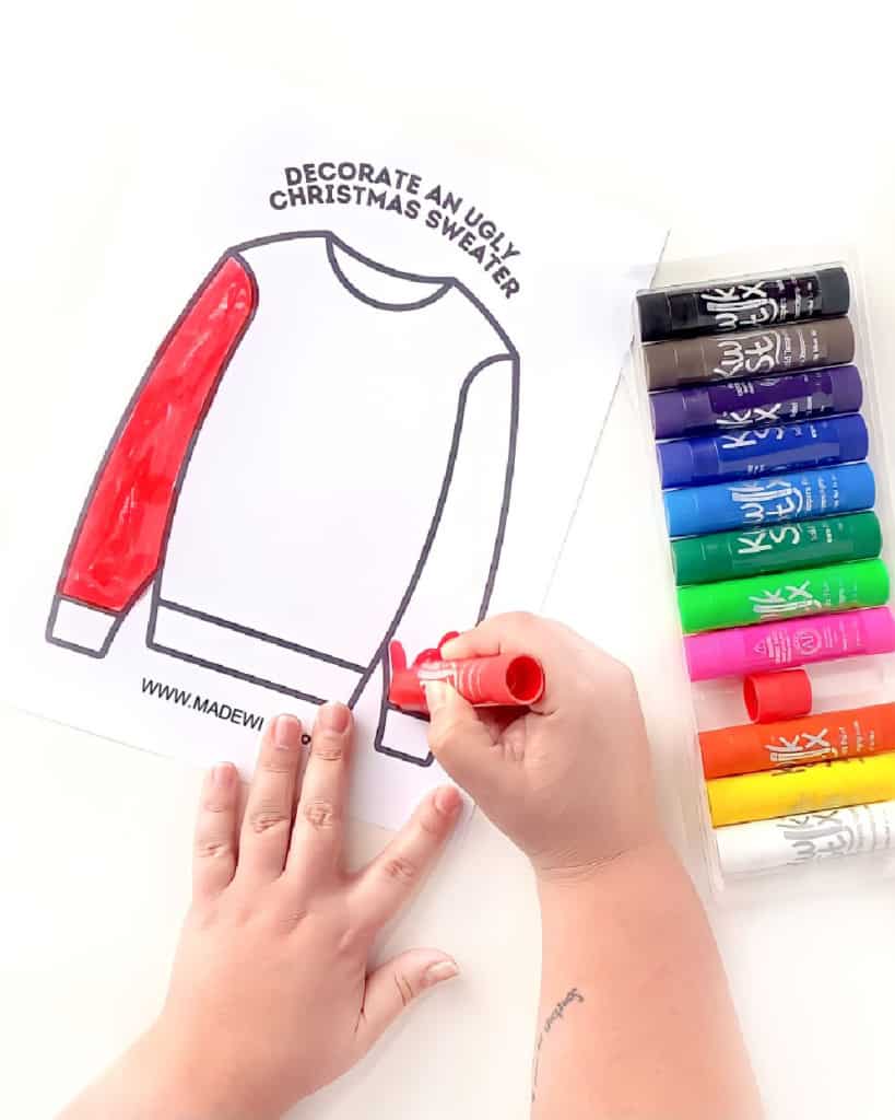 Kids Ugly Christmas Sweater Craft - Made with HAPPY