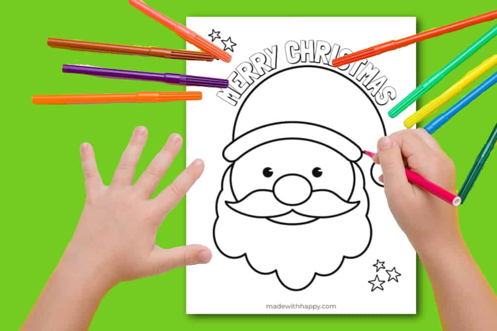 kid coloring christmas coloring pages
