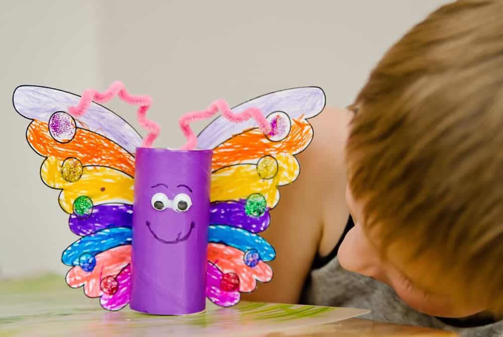 kids tp butterfly craft