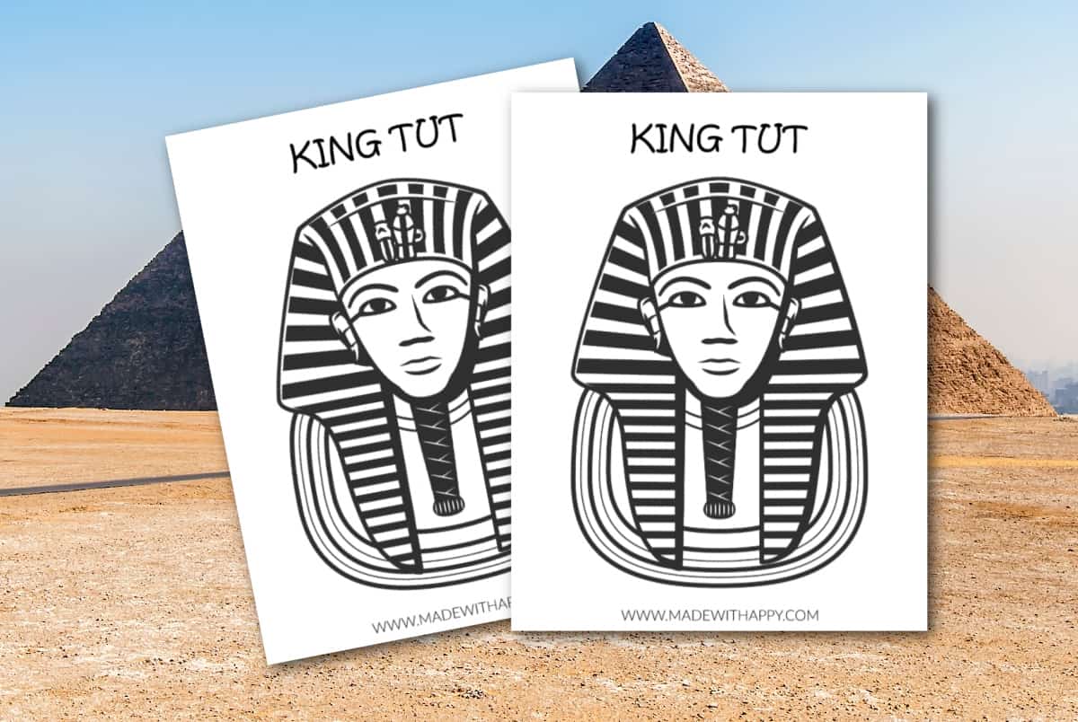king tut coloring page