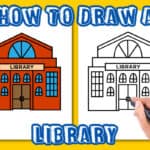 library drawing easy