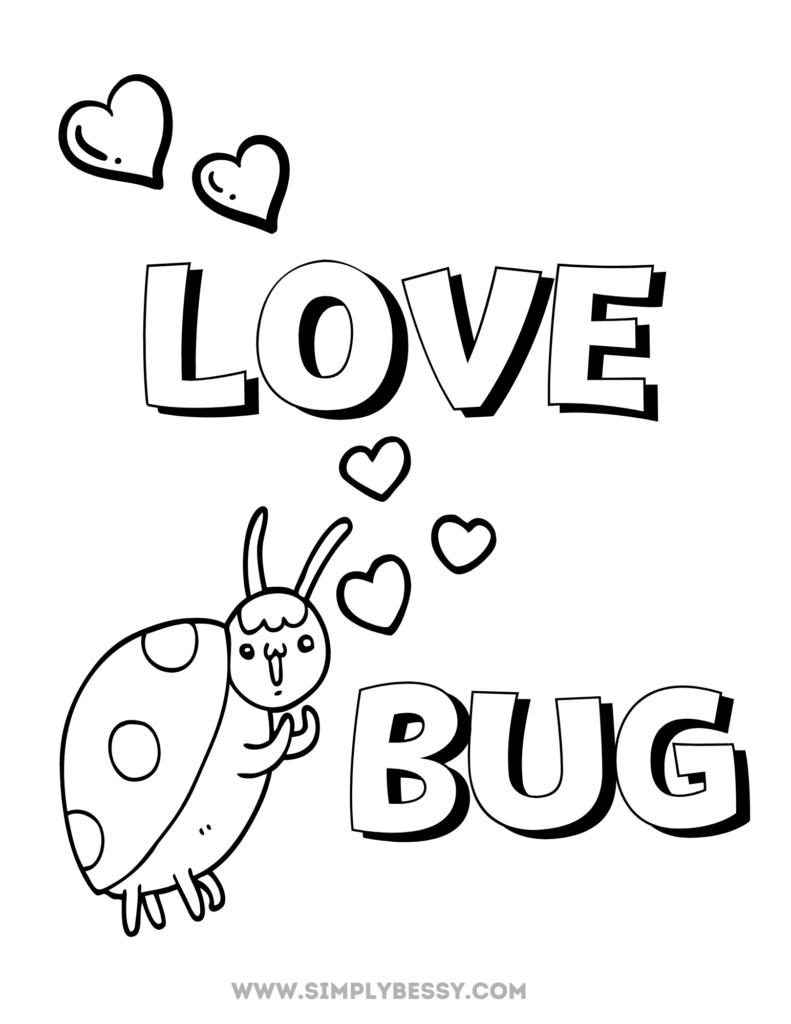 love bug coloring page